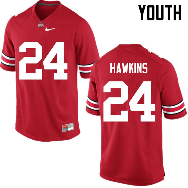 Youth Ohio State Buckeyes #24 Kierre Hawkins Red Game College Stitched Football Jersey 23TT042EO